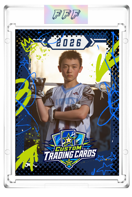 Custom trading card in a magnetic case